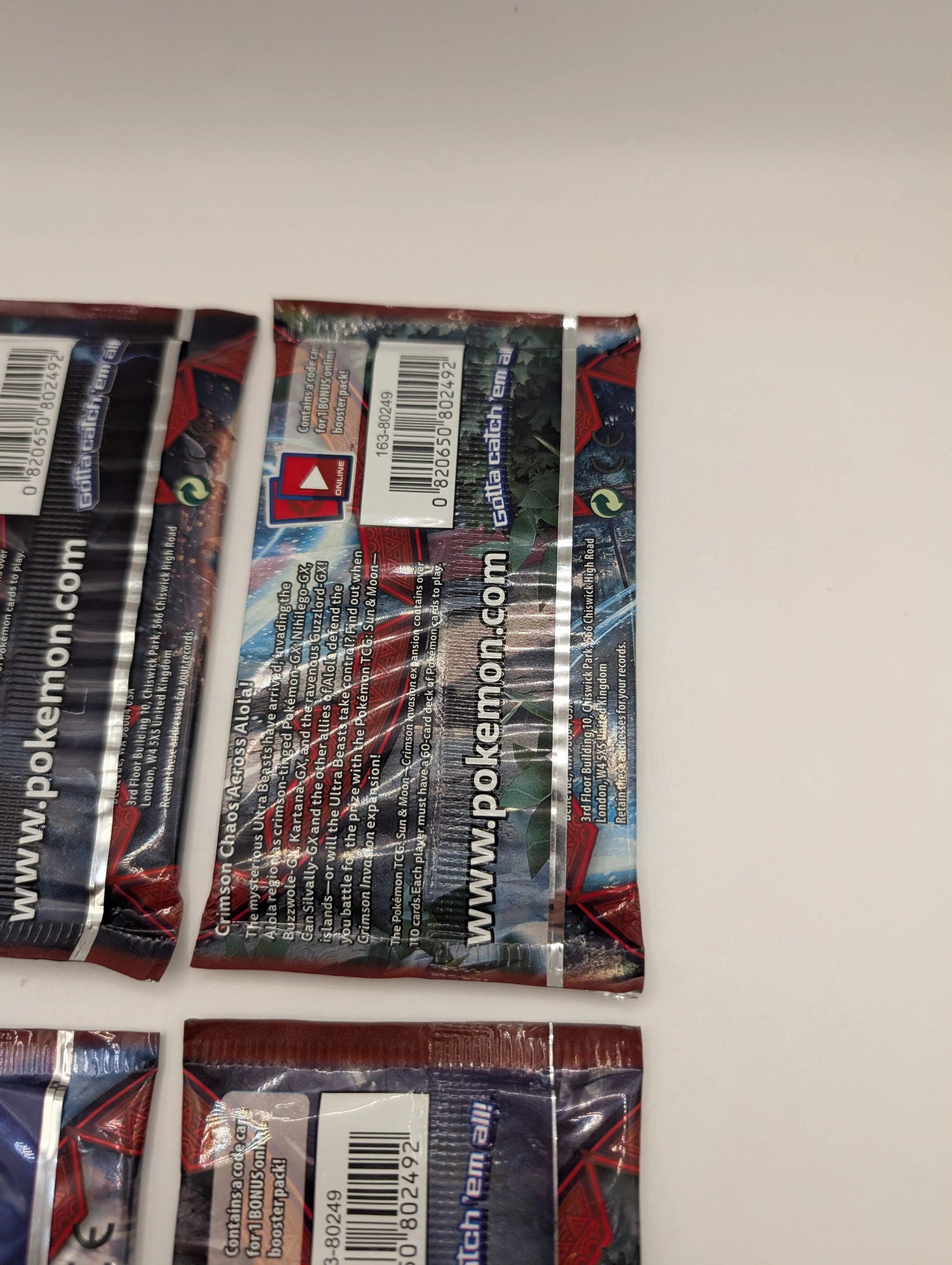 Crimson Invasion - Sealed 4 Booster Pack Art Set - Pokémon Sun & Moon TCG, photo 7